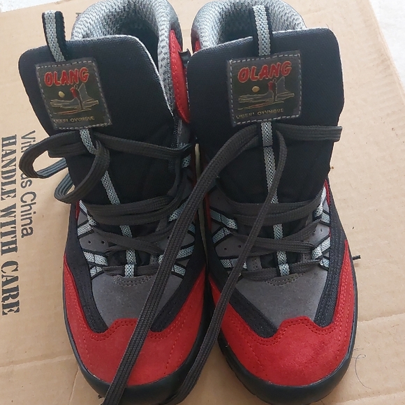 Olang Red and Black Hiking Boots - Picture 1 of 16